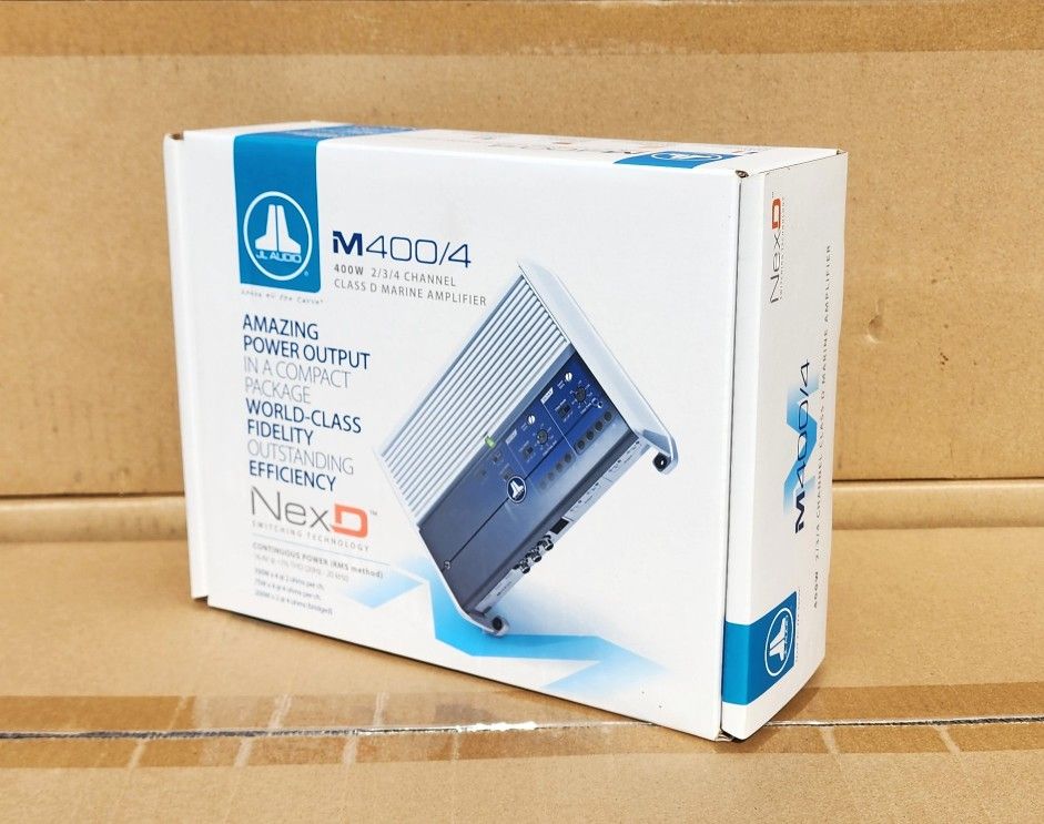 JL Audio Marine Power Amplifier 800 Watts 4 Channel Speaker System Amp M400/4 🚨 Payment Options Available 🚨 No Credit Needed 🚨