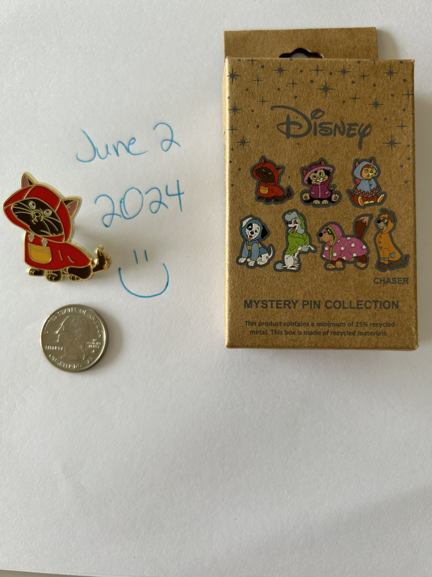 Disney Blind Box Pin Aristocats berloiz In Raincoat