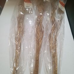 *CRAFT GOLD GLITTER CURLY TWIGS 3PKS $6.00 DIY CENTERPIECES*