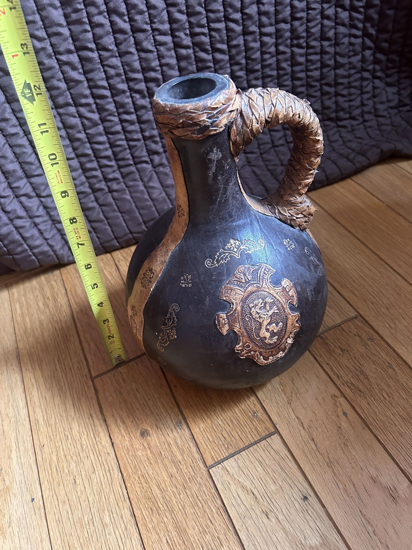 Vintage Leather Cover Glass Decanter