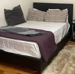 Leather Wrapped Full Size Bedframe and Headboard