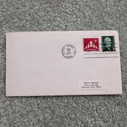 1971 First Day Of Issue Cover Featuring The 9¢, 1¢ Air Mail And Jefferson Stamps #C77