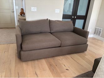 Crate and barrel sofa couch brown