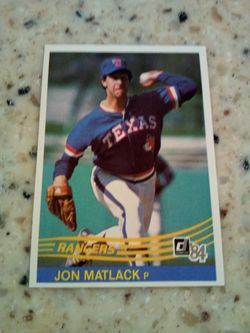 Vintage 1984 donruss baseball/ Jon Trumpbour matlock/ Texas rangers/ pitcher/ card # 378