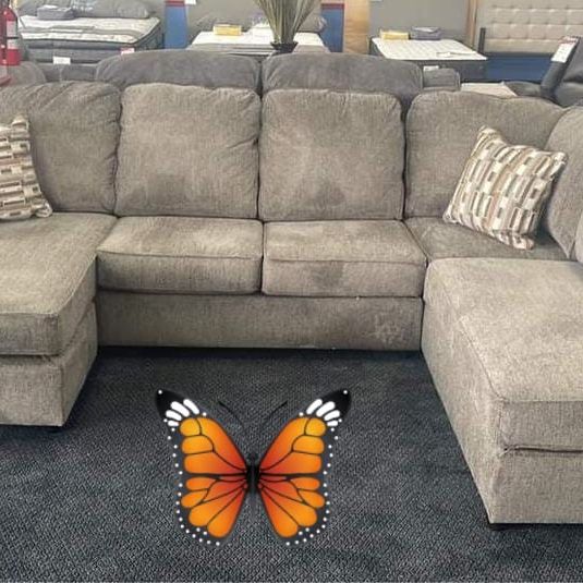 Ophannon Putty Sectionals Sofas Couchs with Chaise 
