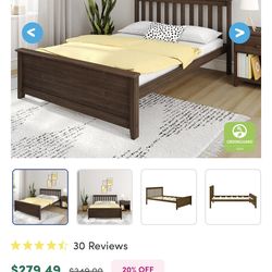 Maxwood full slated bed