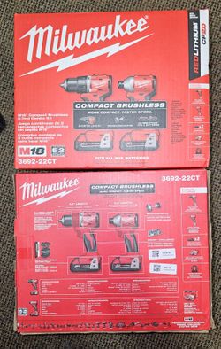 Milwaukee
M18 18V Lithium-Ion Brushless Cordless Compact Drill/Impact Combo Kit (2-Tool) w/(2) 2.0 Ah Batteries, Charger & Bag