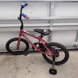 Kids Bike 16” with Training Wheels – Huffy Rock It – Red
