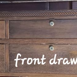 Antique Storage Glass SOLID WOOD