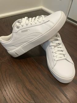 Puma White Low-Top Sneakers size 7