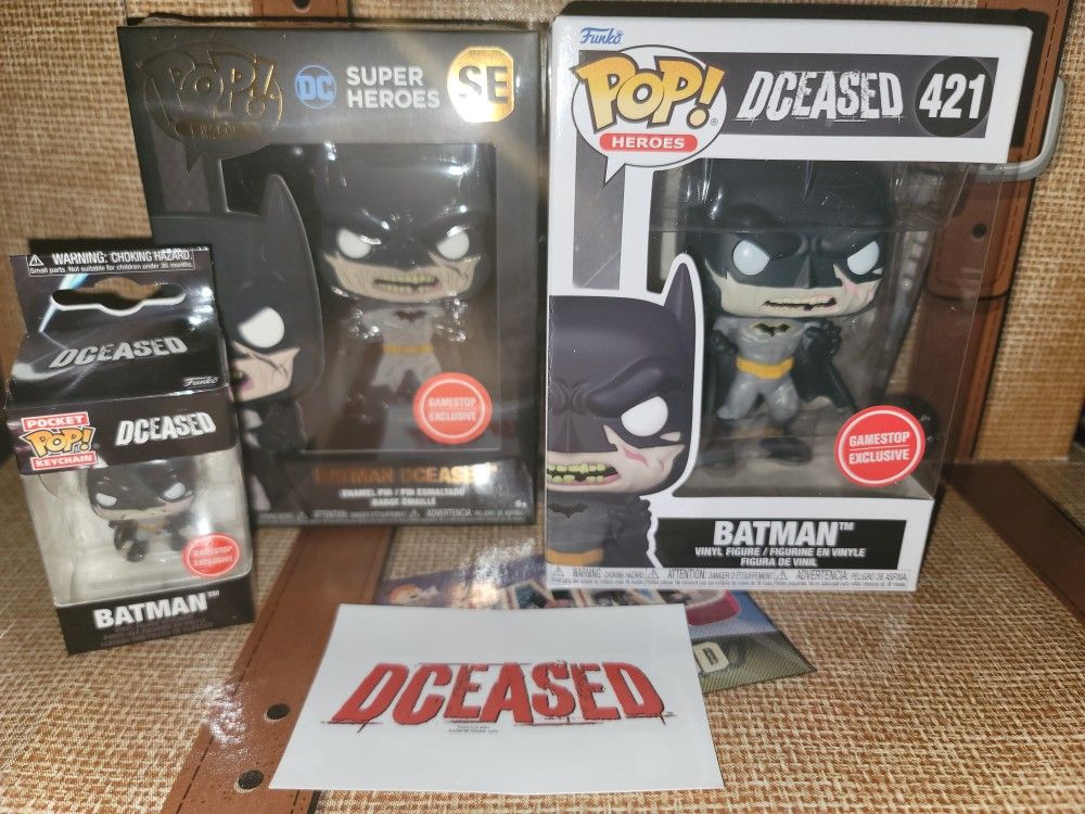 DCeased Funko Pop Gamestop exclusive bundle BATMAN w/protector