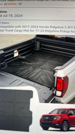New JTYZSM truck bed mat compatible with 2017–2024 Honda Ridgeline 5.3 foot bedliner all weather protection TPE New JTYZSM truck bed mat compatible wi