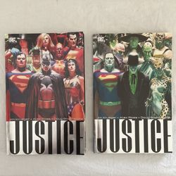 Justice Vol. 1 & 2 #1-4, #5-8 (DC Comics Paperback 2008) Art By Alex Ross