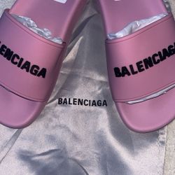 Balanciaga Pool Slides (candy Pink)