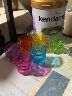Colorful Glass Shot Glasses Set of 6