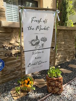 Wooden banner frame