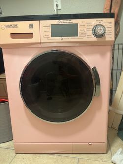 Pink washer and dryer combo