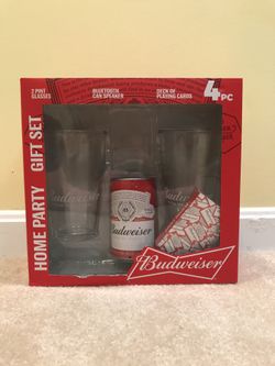 Budweiser Home Party Gift Set Red 4 Pieces