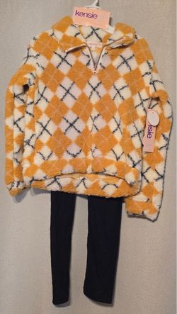 conjunto de dos piezas para niña tipo borrego (Sherpa)