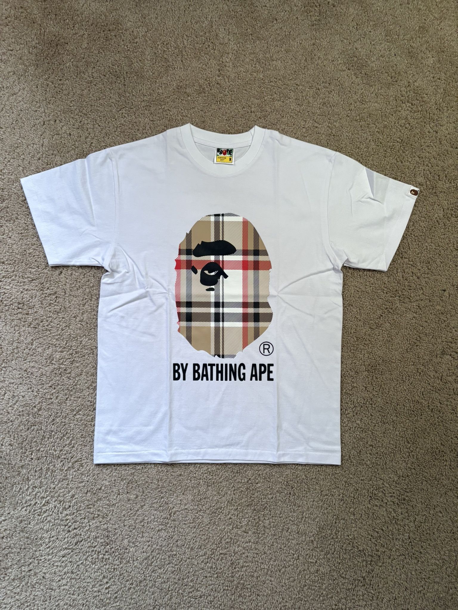 Bape Check By Bathing Ape Tee White Size Medium