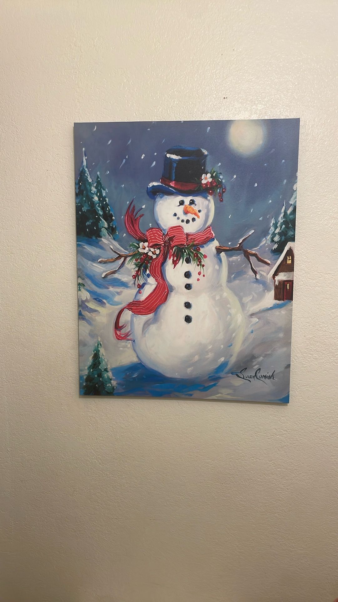 Snow Man Painting