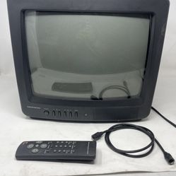 Daewoo 13” CTR Color Television DTQ-14N2FC Retro Works W/ Remote