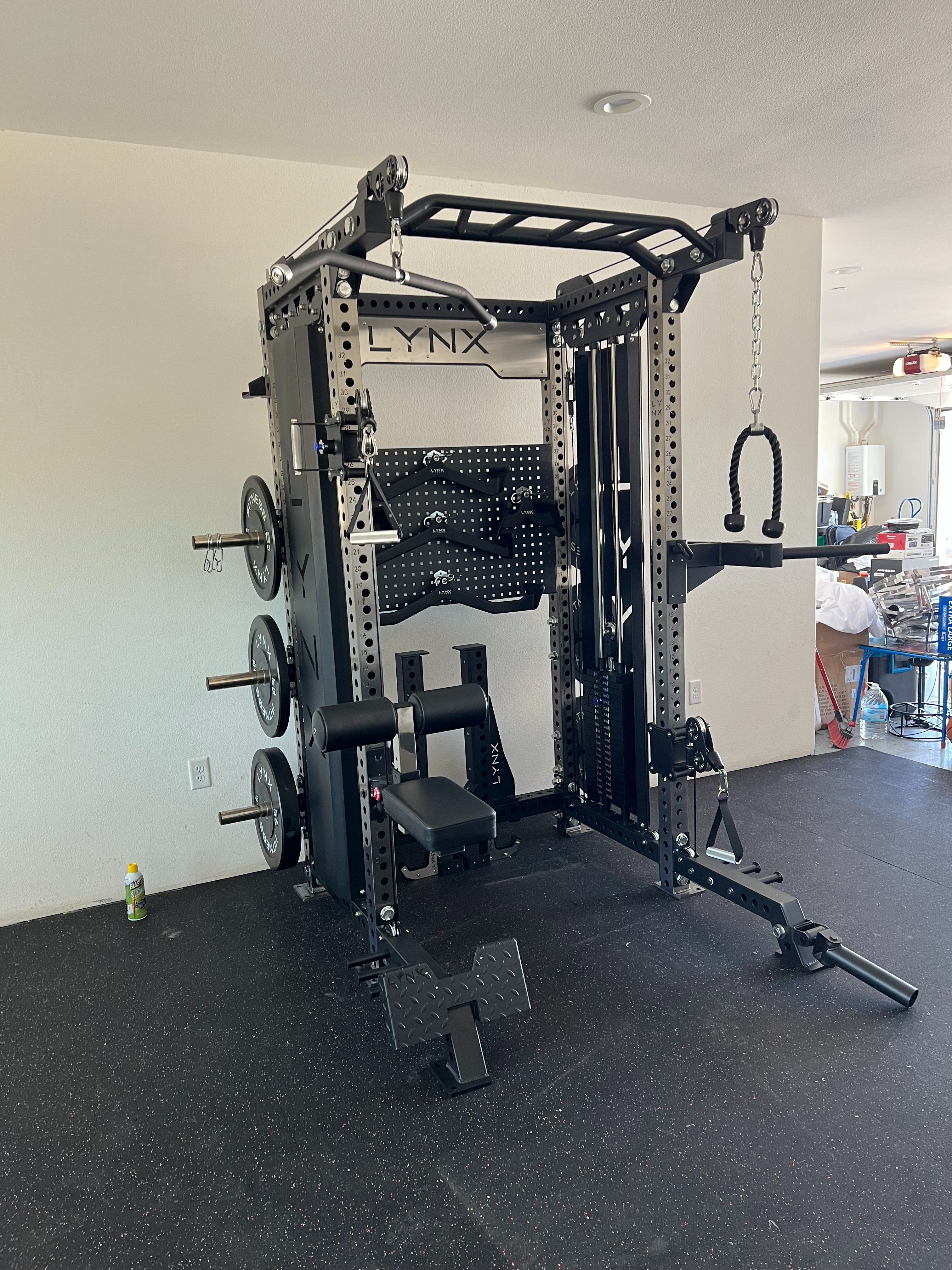 2in1 Pro Series - All in One Home Commercial Gym - Dual Cable Machine - Squat Rack - Bench Press - (Weights Fitness Exercise)