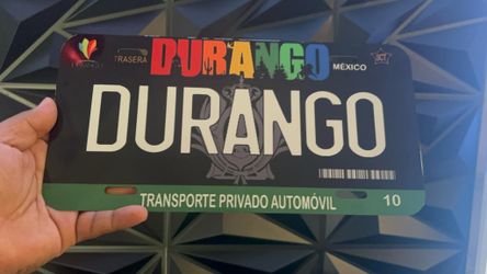 Durango Custom License Plate
