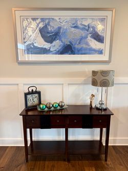 PRICE REDUCED Wooden Console Table with Drawers and Lower Shelf