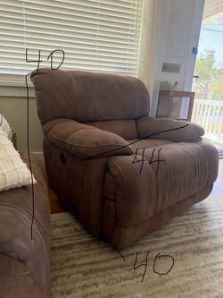 Brown power recliner