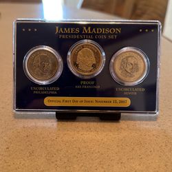 James Madison Presidential Coin set