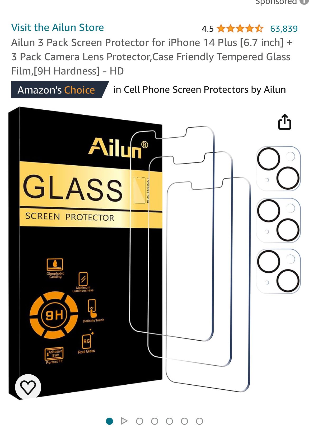 iPhone 14 Plus Screen Protectors 3pk