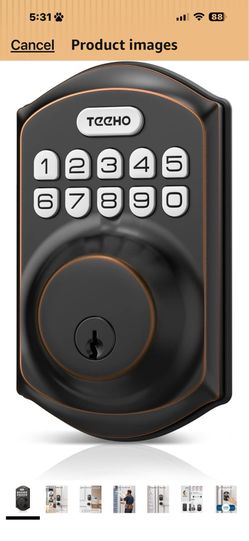 NEW! TEEHO TE001 Keyless Entry Door Lock with Keypad - Smart Deadbolt Lock For Front Door
