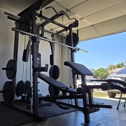 Smith Machine 2001 | Multi-Use Adj Bench | Gym Equipment | Fitness | Squat Rack | Excercise |🔴WEIGHTS AND BARBELL SOLD SEPARATELY 🔴 FREE DELIVERY 🚚