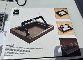 Cookbook Stand with Storage-New In Box