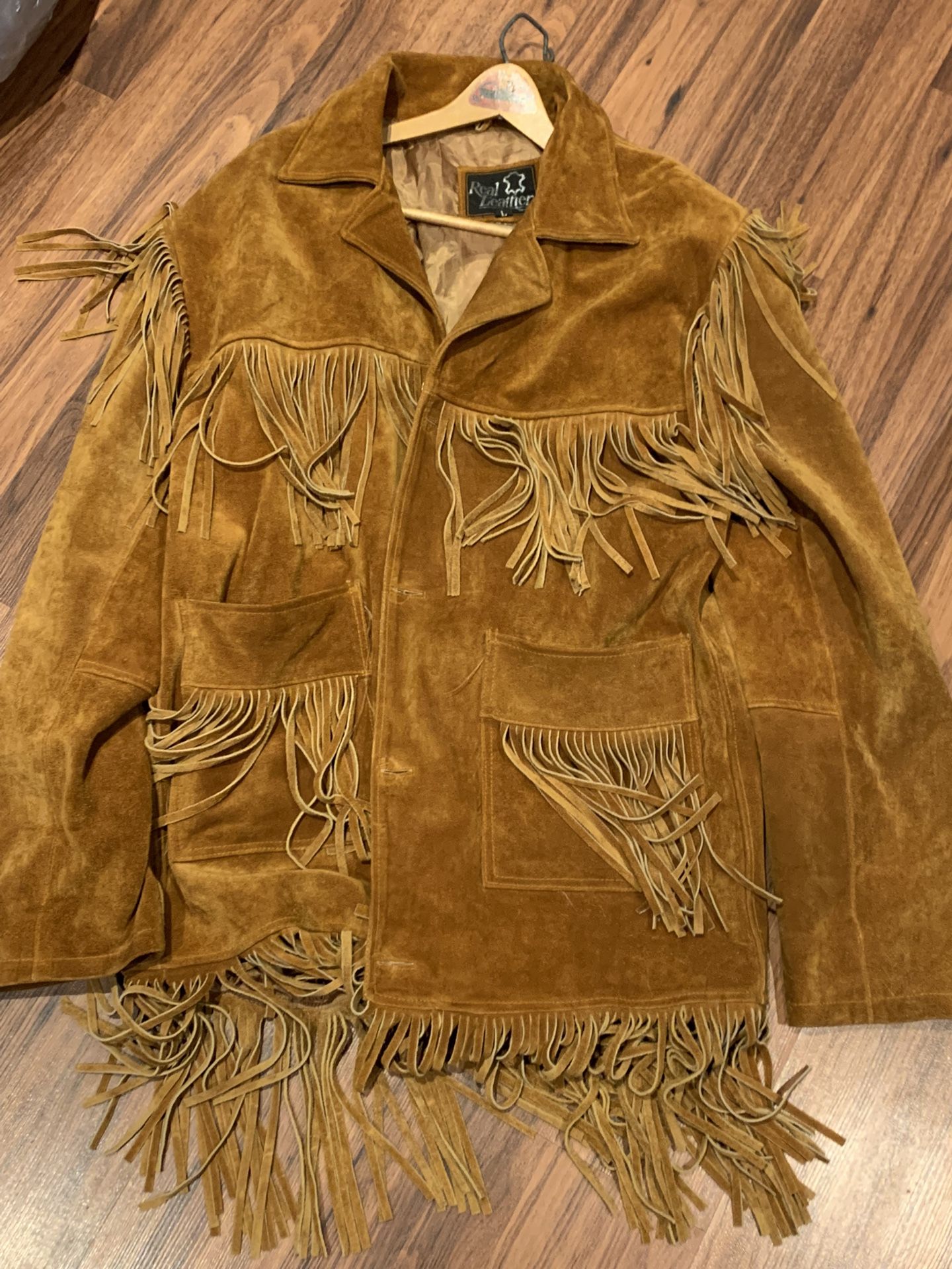 Fringe Jacket Sz L (real Leather)