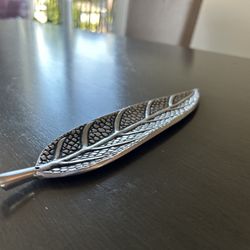 Silver Feather Jewelry Holder