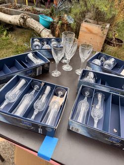 Longchamp Crystal Glassware Set in Boxes