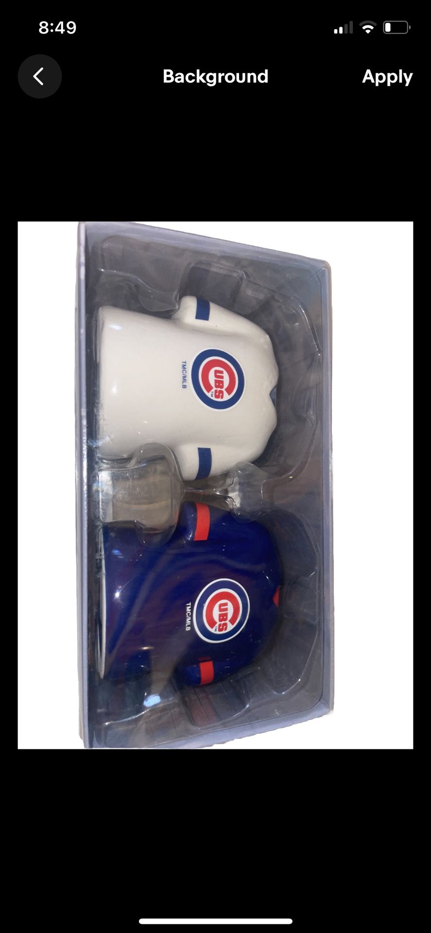 Chicago Cubs Set of MLB Gameday Jersey Ceramic Salt And Pepper Shakers-NEW