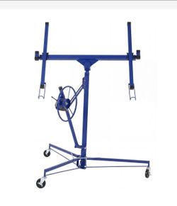 Drywall Lift 11Ft, Heavy Duty Sheetrock Lifter,150LBS Drywall Rolling Lifter Panel,Drywall Lift Panel Hoist Jack with 3 Lockable Wheels and 360° Adjus