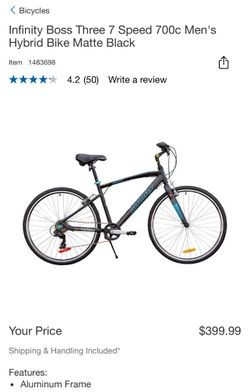 Infinity boss three mens hybrid bike reviews sale