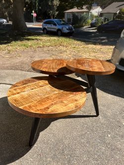 Wood and Metal coffee and end table