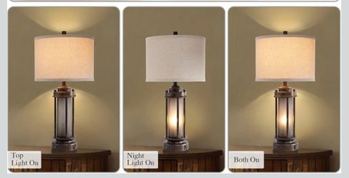 Set of 2 Farmhouse Lamps for Living Room