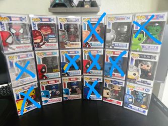 Funko pops W/ Clear Hard Protector