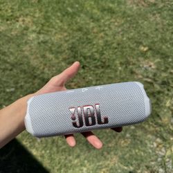 White JBL Flip 7 Speaker  