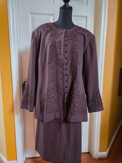 2pc Women's Chocolate Brown suit