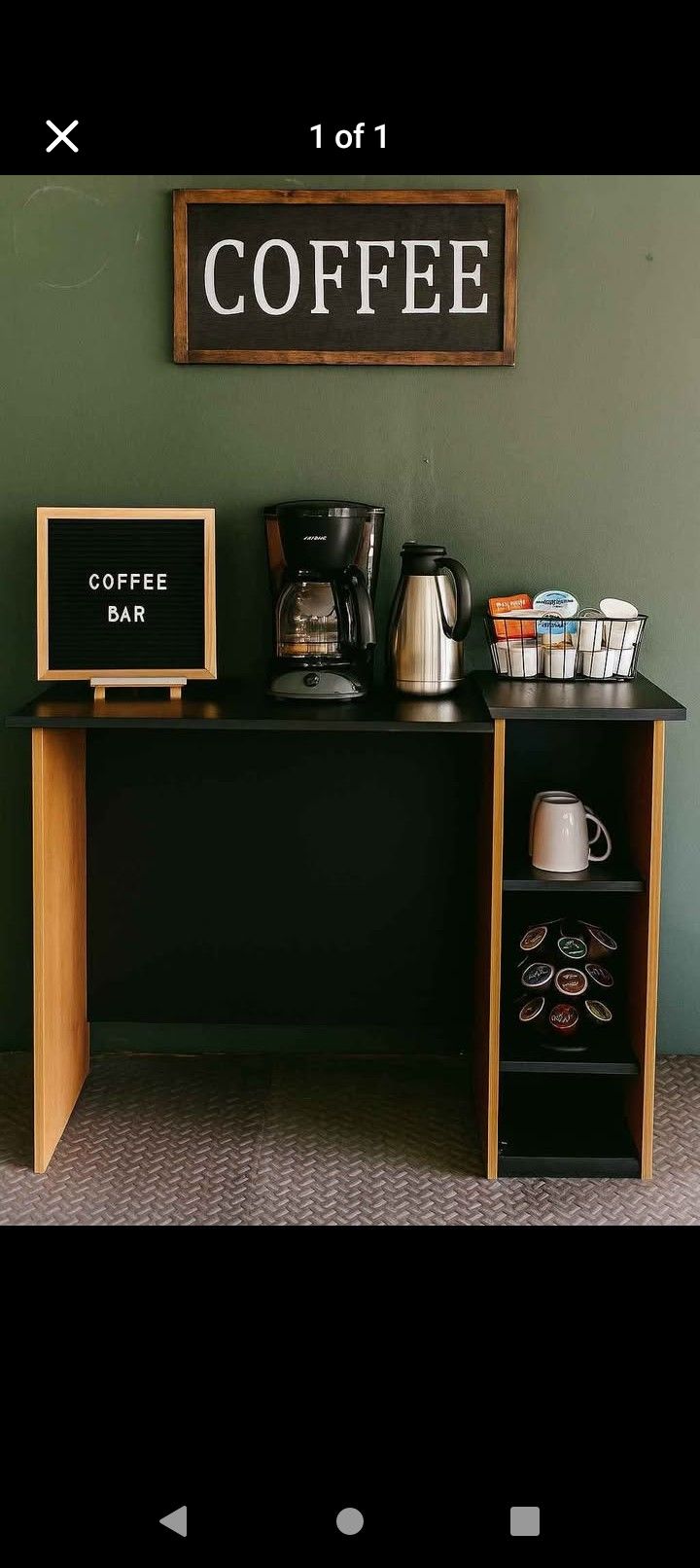 ☕ Coffee Bar / Beverage Station with Storage