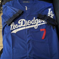 LA Dodgers Mens Julio Urias Blue Los Dodgers Jerseys 