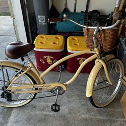 Beach Cruiser Bike w/ Basket 