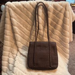 Woven Leather Crossbody Bag 